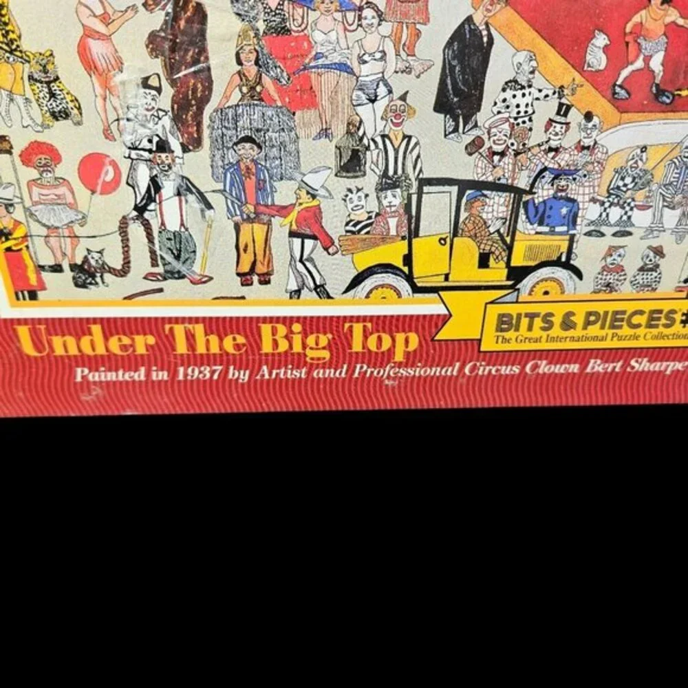 3000 Piece Jigsaw Puzzle Under The Big Top Circus Bits and Pieces 33 x 16 In New